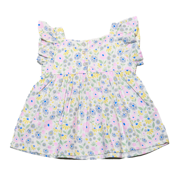 Ivory Embroidery Yoke Blouse