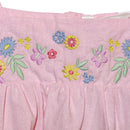 Yellow Embroidery Yoke Blouse-3