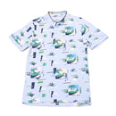 Blue Palm Tree Aop Polo-1