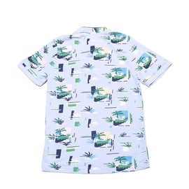 Blue Palm Tree Aop Polo - 0