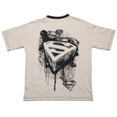 Beige Superman Front And Back Print Tee-2
