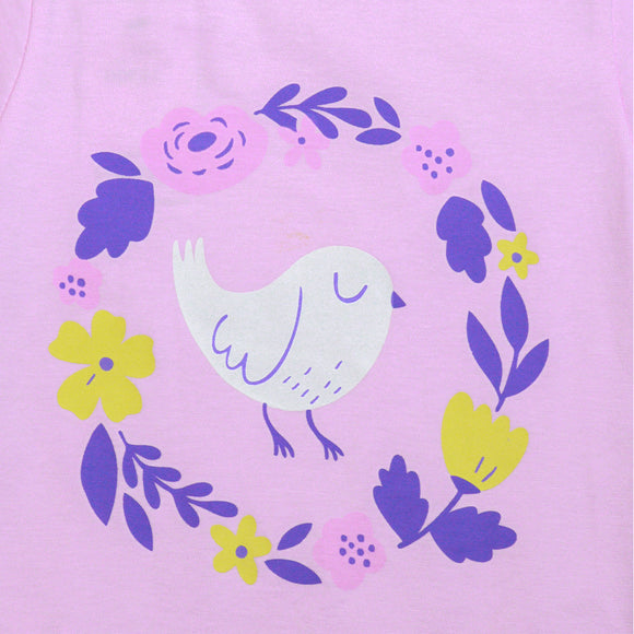 Pink Placement Print Pj Sets