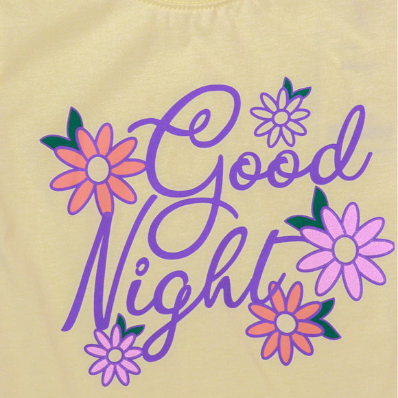 Yellow Placement Print Pj Sets