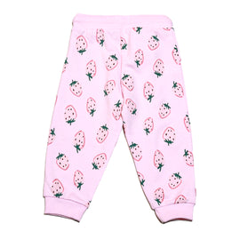 Pink Strawberry All Over Print Active Pant - 0