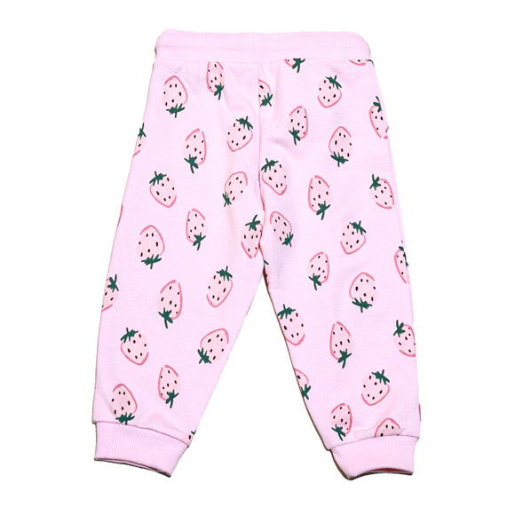 Pink Strawberry All Over Print Active Pant