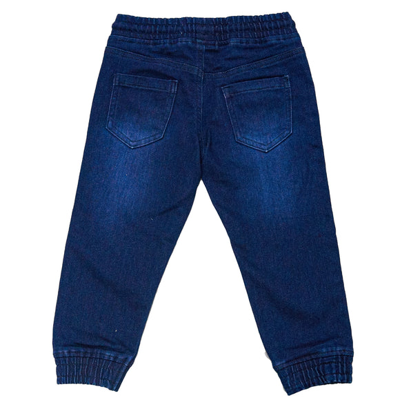 Dark Wash Knit Denim Jogger