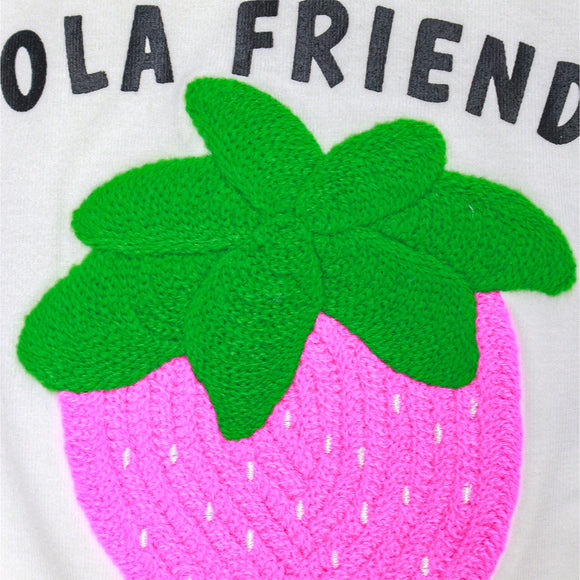 White Pineapple Artwork T Shirt White