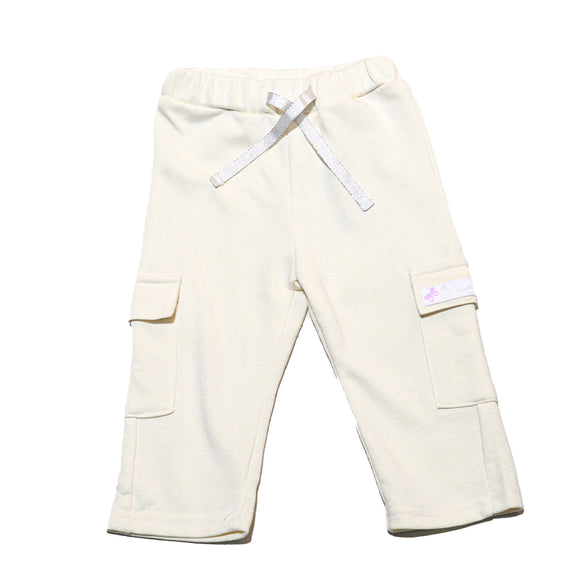 Beige Side Pockets Active Pant
