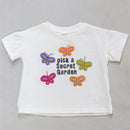 White Flower Aand Heart Patches T Shirt White-1