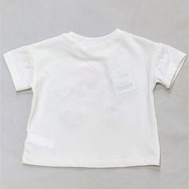 White Flower Aand Heart Patches T Shirt White - 0