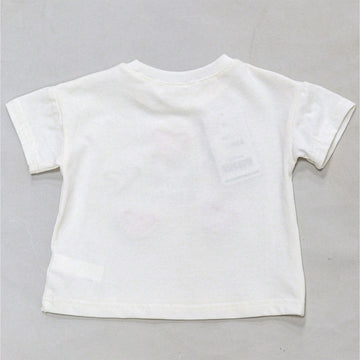 White Flower Aand Heart Patches T Shirt White - 0