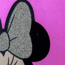 Pink Minnie Mouse Placement Print Frilled T Shirt Pale Pink-3