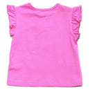 Pink Minnie Mouse Placement Print Frilled T Shirt Pale Pink-2