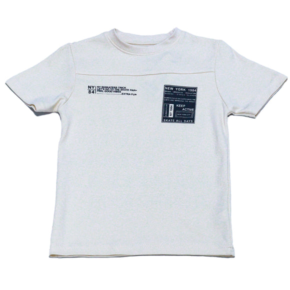 Beige Short Tee And Long Pyjama Set