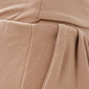 Beige Wide Leg Trousers With Self Belt Detail-2