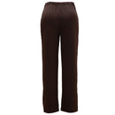 Brown Wide Leg Trousers With Button Detail-3
