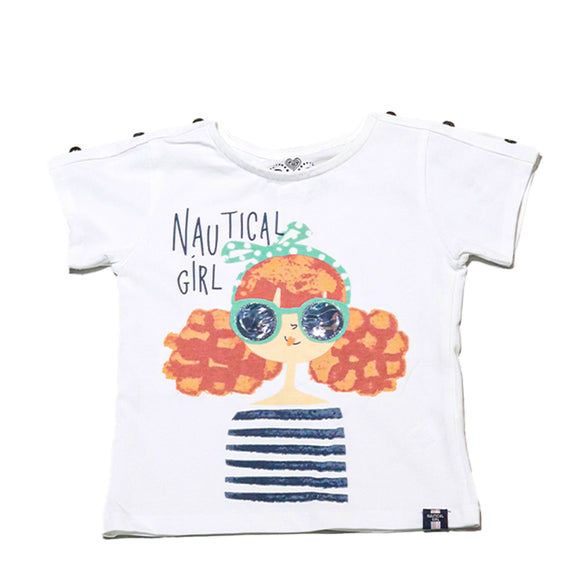 White Girl Print Sequin TShirt