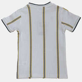 White S S Festive Printed Smart Tshirt With Emb White - 0