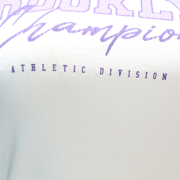 White Rib Contrast T Shirt