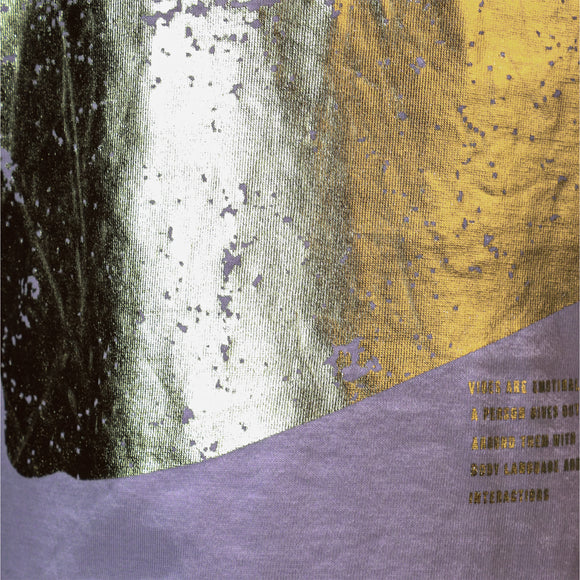Lilac Foil Printed T Shirt