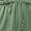 Sage Utility Pocket Detailed Elasticated Waist Wide Leg Trousers Pale-2