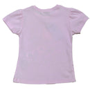 Pale Pink Short Sleeve Placement Print Pj Sets-4