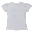 White Short Sleeve Placement Print Pj Sets White-4