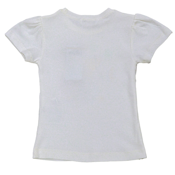 White Short Sleeve Placement Print Pj Sets White