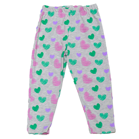 White Short Sleeve Placement Print Pj Sets White