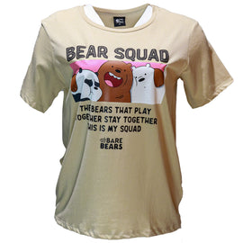 Beige We Bare Bears Printed T Shirt