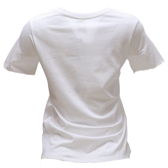 White Snoopy Printed T Shirt