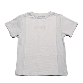 White Jacquard Cut N Sew T Shirt