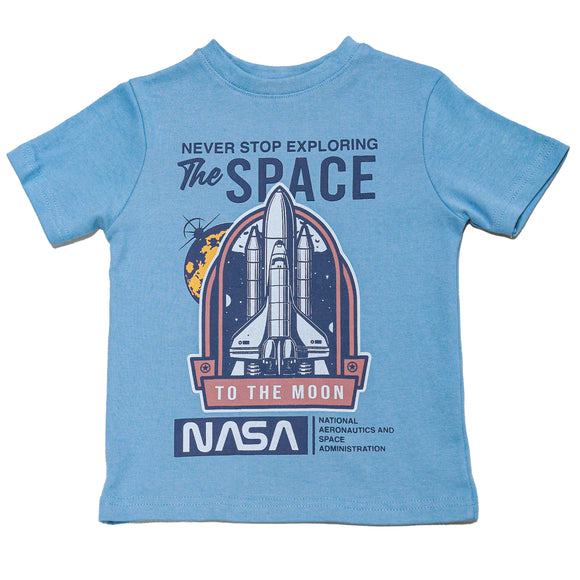 Blue Nasa Short Tee And Long Pyjama Set