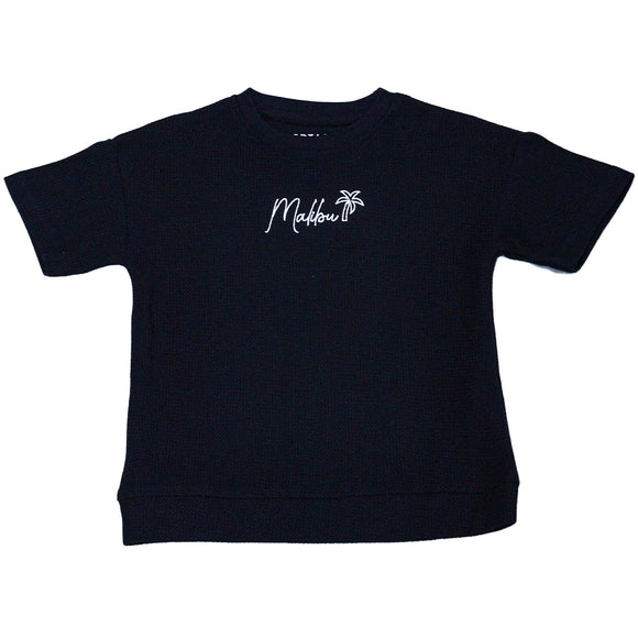 Black Jaquard Oversized T Shirt