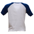 Blue Black Raglan Printed T Shirt-2