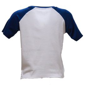 Blue Black Raglan Printed T Shirt - 0