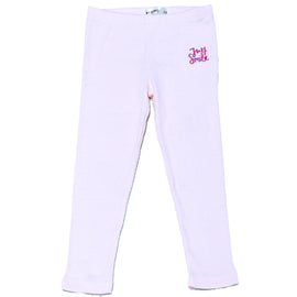 Pink Placement Embroidery Rib Legging