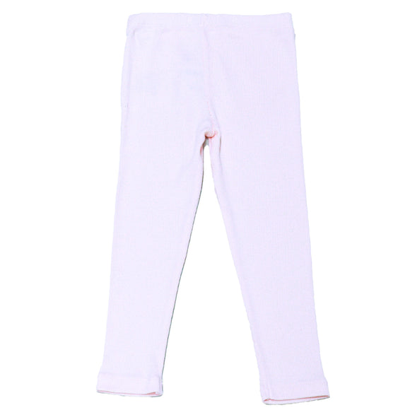 Pink Placement Embroidery Rib Legging