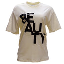 Cream Oversized Embellished T Shirt-1