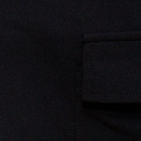 Black Cargo Pocket Flared Hem Twill Pants