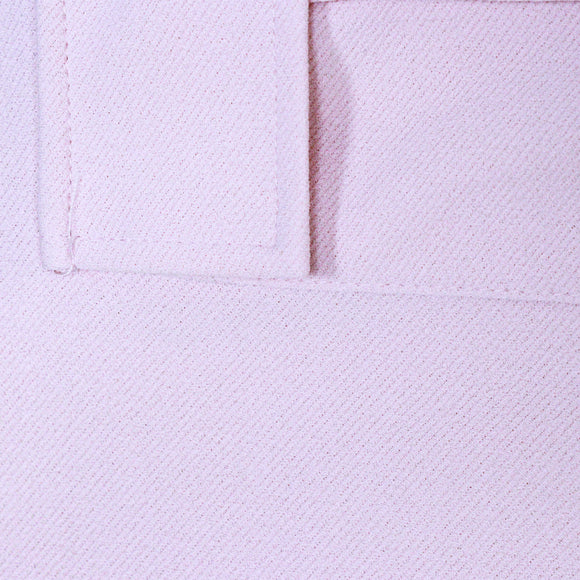 Pink Cargo Pocket Flared Hem Twill Pants Pale