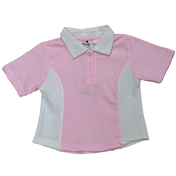 Pink Black White Pique Color Block Sets Pale Pink