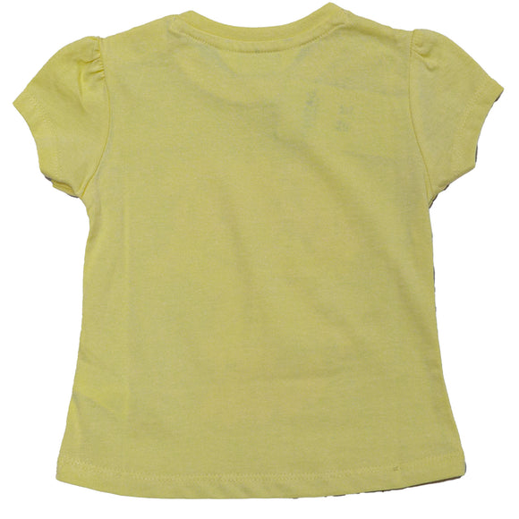 Yellow Flower Placement Print T Shirt Yellow