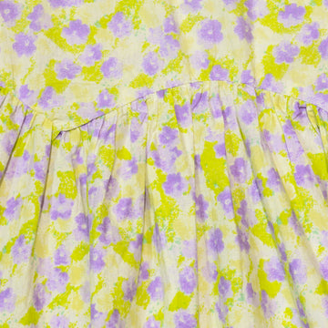 White Purple Floral Peterpan Collar Dress - 0