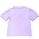 Rib Collar Puff Sleeve Top-2