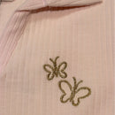 Rib Collar Puff Sleeve Top Pale Pink-3