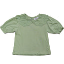 Lace Collar Top Green-1