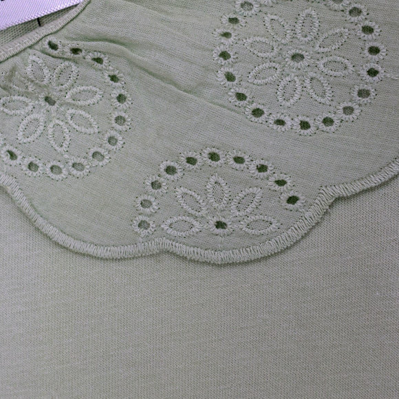 Lace Collar Top Green