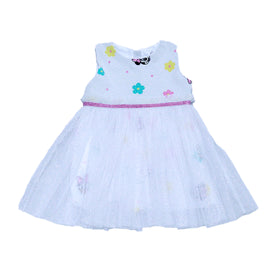 White Mini All Over Print Dress