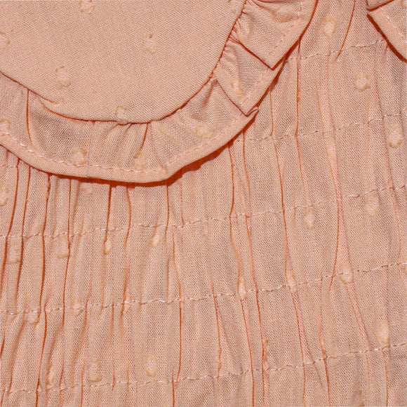 Peach Peterpan Collar Dobby Blouse